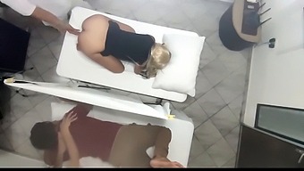 Beautiful Wife Gets Massaged By Masseuse And Cuckold Husband Watches