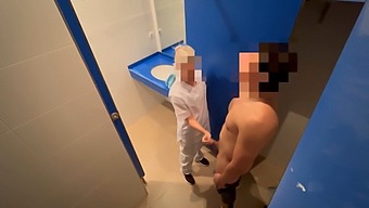 In A Chance Encounter, A Gym Cleaner Helps A Man Finish With A Blowjob
