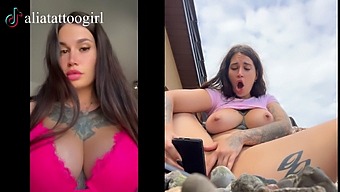 Big Ass And Big Tits Tiktok Model Gets Naughty On A Public Beach