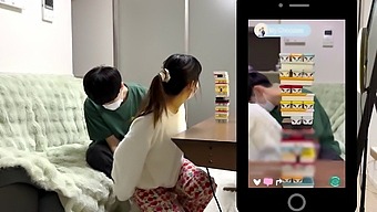 Japanese Amateur Couple Explores The World Of Cuckoldry And Big Tits On Live Streaming