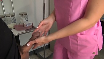 Blonde Nurse Indulges In Medical Play
