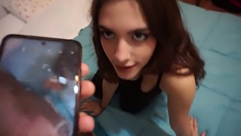 Teen Step Sister'S Jealousy Leads To Intimate Pov Photo Shoot And Oral Sex