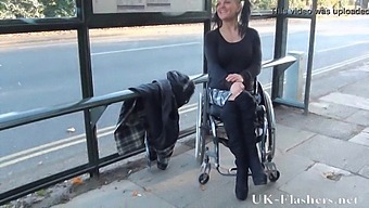 Disabled Adult Actress In Public Flashing Display