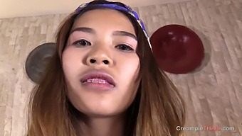 A Young Thai Bargirl With Braces Receives A Creamy Finish