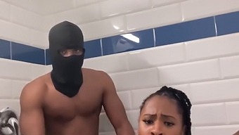Shower Sex With A Black Man Using A Dildo