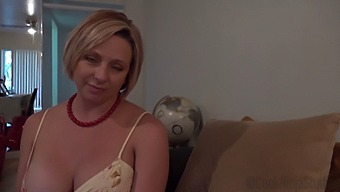 Big-Boobed Blonde Milf Brianna Beach Has A Secret: She Enjoys Watching Her Step-Son Pleasure Himself.