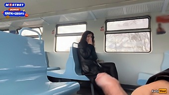A Man Who Is A Stranger Helps Me To Climax On A Public Train And Then Goes Around The Train Cars With Semen On His Face – A Cumwalk.