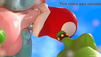 Princess Rosalina, A Shemale, Gives A Blowjob And Gets Fucked In This Anime.
